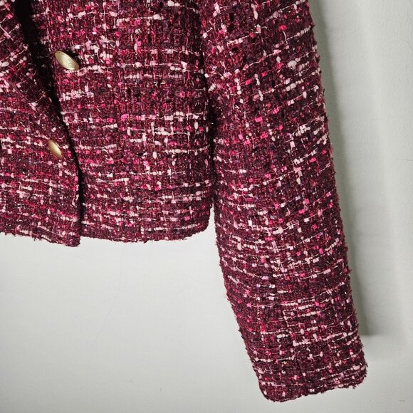 REVOLVE Red Tweed Ski Jacket - Picture 5 of 11